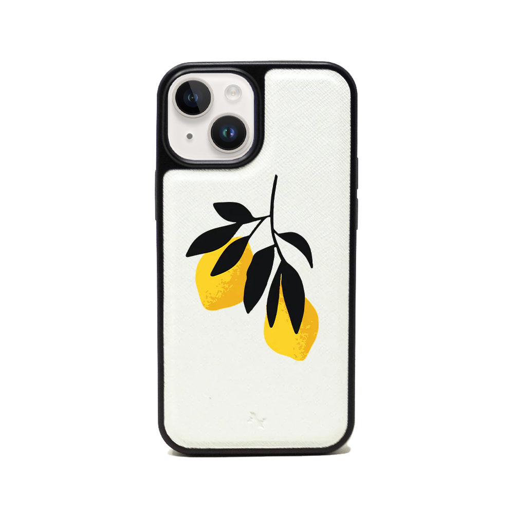 MAAD Pink Lemonade - White IPhone 14 Plus Leather Case
