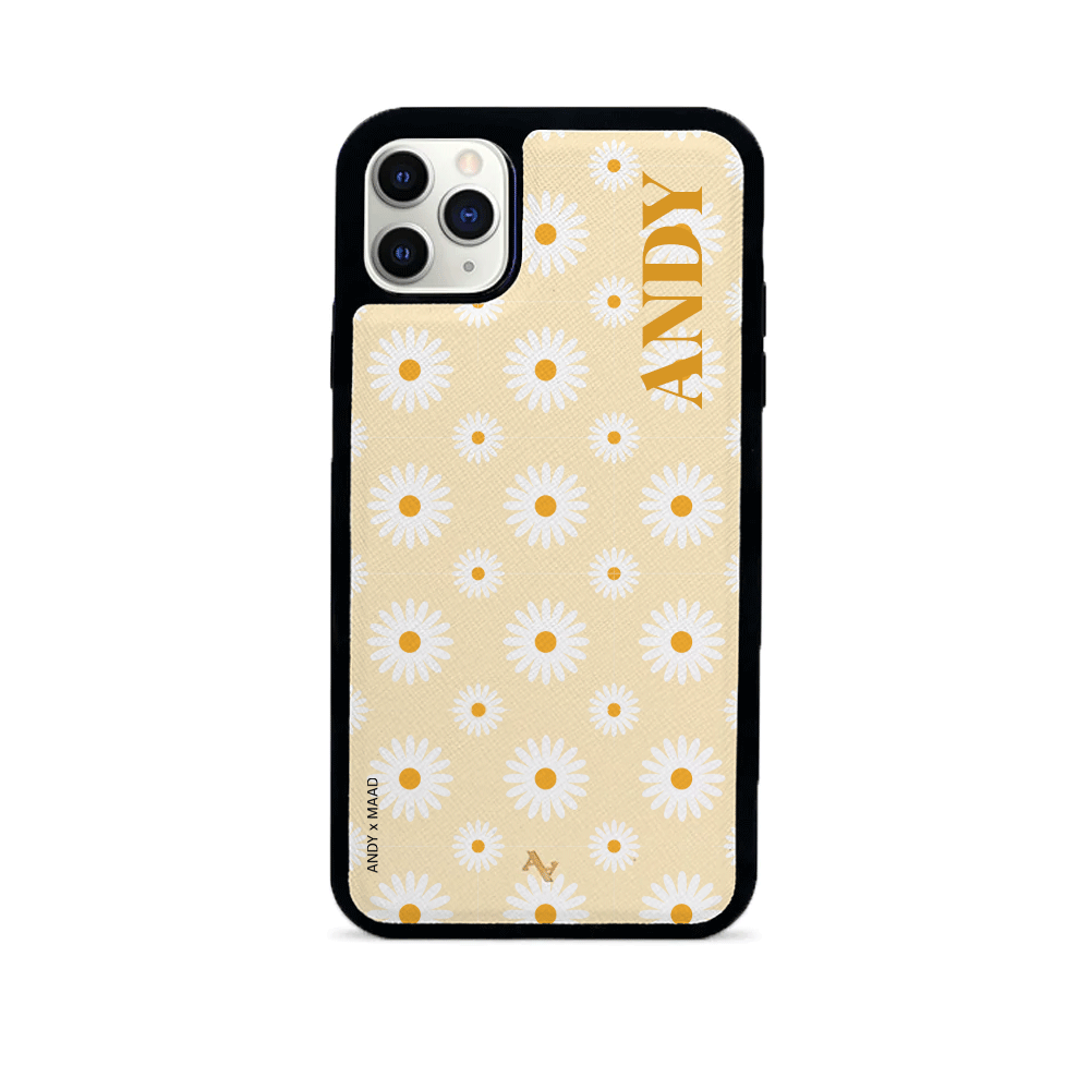 Andy x MAAD - Yellow Daisies IPhone 11 Pro Max Leather Case