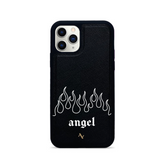 Flames - Black IPhone 11 Pro Leather Case