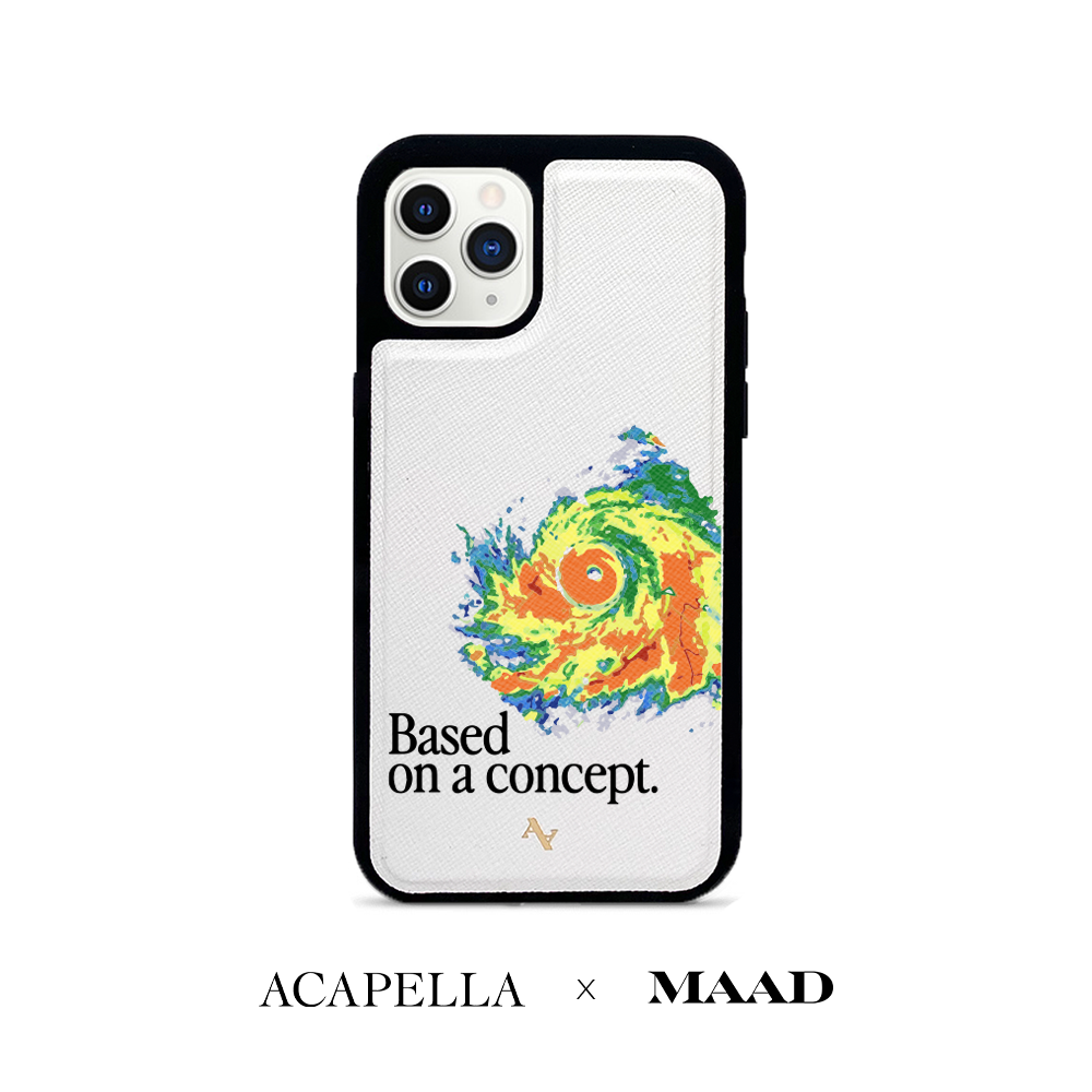 Acapella x MAAD Hurricane -  White IPhone 11 Pro Leather Case