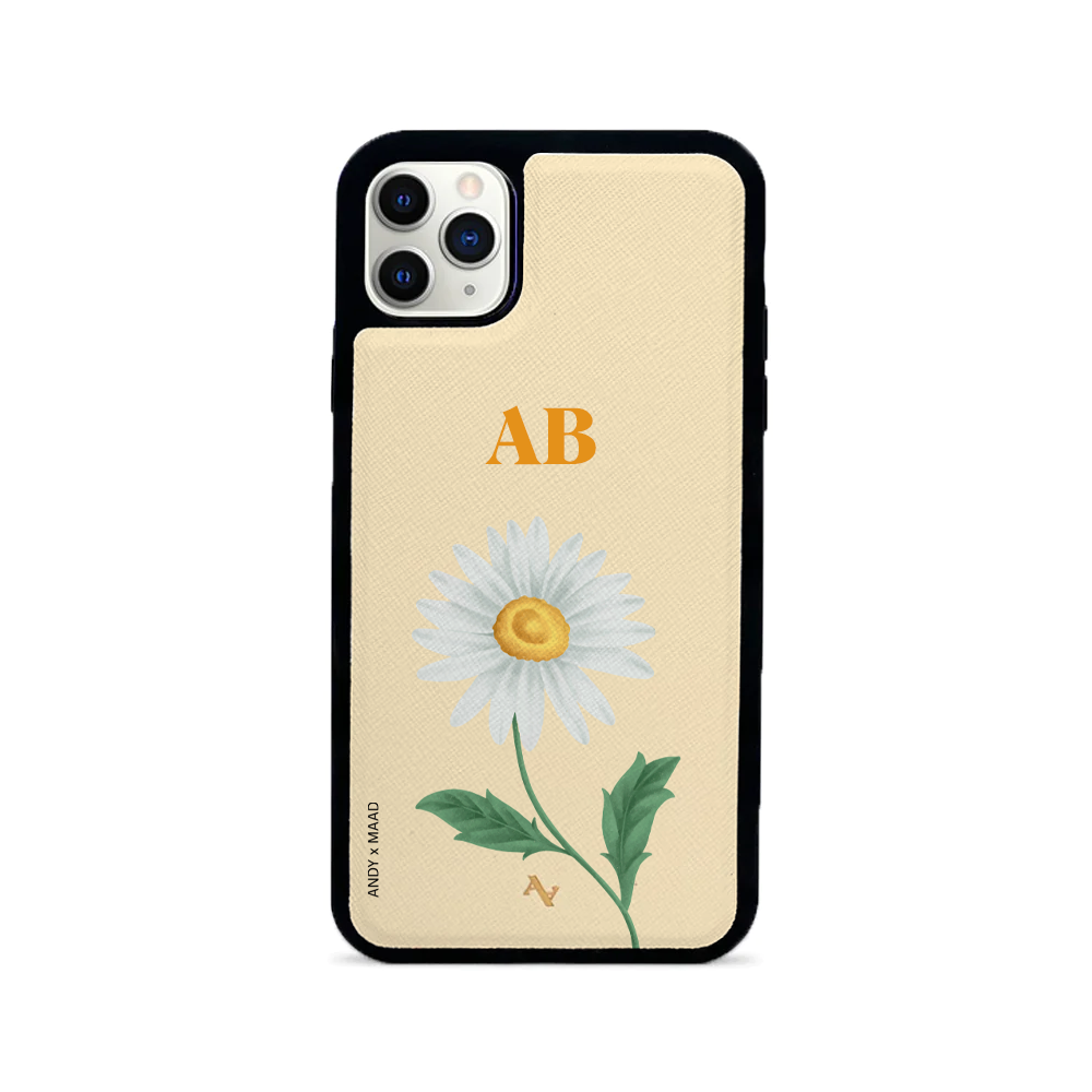 Andy x MAAD - Yellow Daisy IPhone 11 Pro Max Leather Case