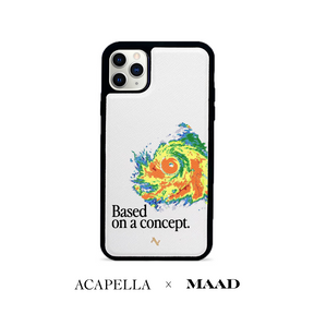 Acapella x MAAD Hurricane -  White IPhone 11 Pro Max Leather Case