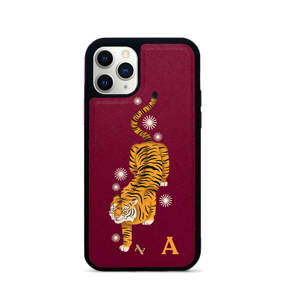 MAAD Tiger - Red IPhone 11 Pro Leather Case