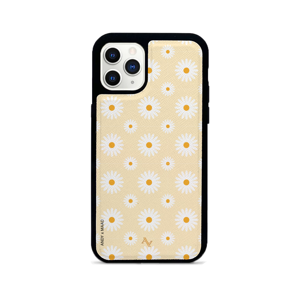 Andy x MAAD - Yellow Daisies IPhone 11 Pro Leather Case