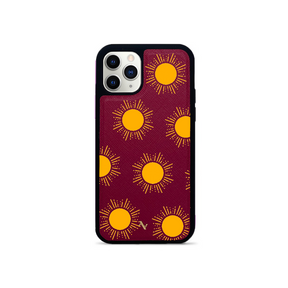 Sun - Red IPhone 11 Pro Leather Case