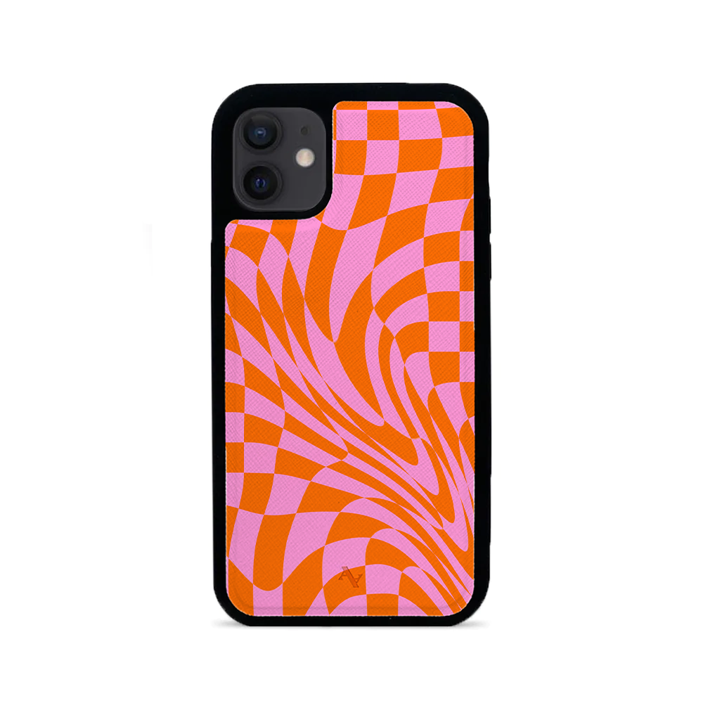 GOLF le MAAD - Orange and Pink IPhone 12 Mini Leather Case