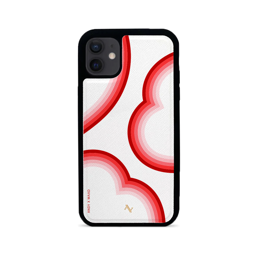 ANDY X MAAD - Valentine's White IPhone 12 Mini Leather Case