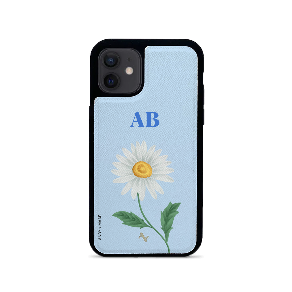 ANDY X MAAD -Blue Daisy IPhone 12 Mini Leather Case