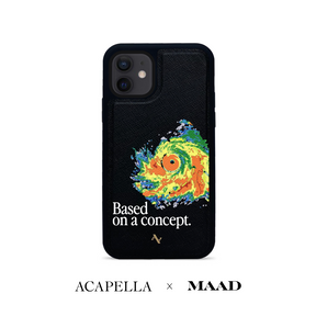 Acapella x MAAD Hurricane - Black IPhone 12 Mini Leather Case