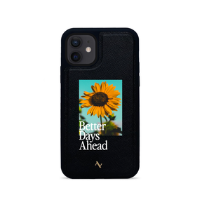 Acapella x MAAD Sunflower - Black IPhone 12 Mini Leather Case