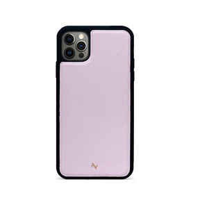Light Pink Leather IPhone 12 Pro Max Case - MAAD Collective - Saffiano IPhone Personalized Case