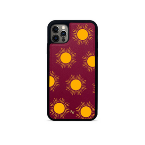 Sun - Red IPhone 12 Pro Leather Case
