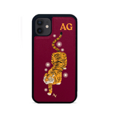 MAAD Tiger - Red IPhone 12 Leather Case