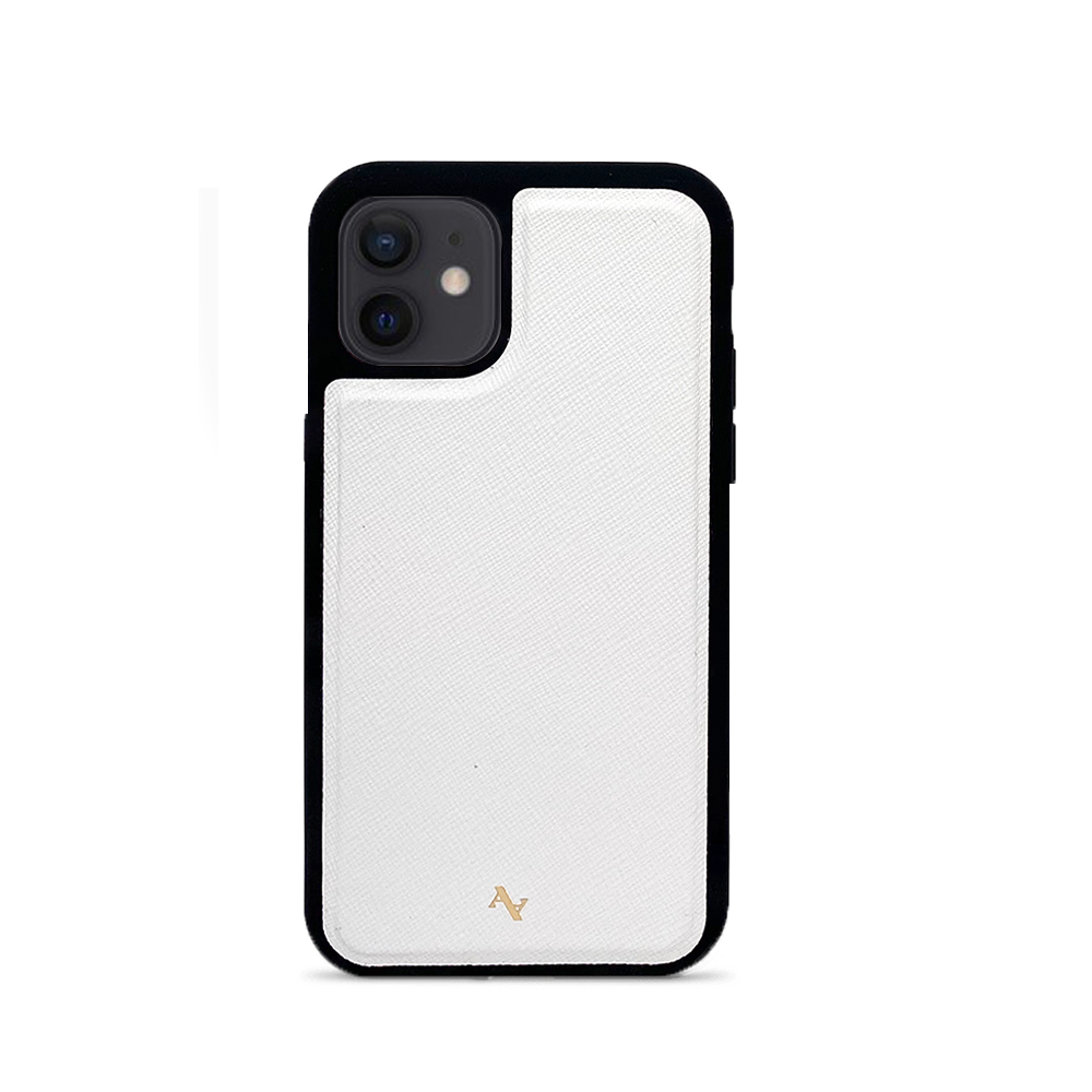 00s - White IPhone 12 Mini Leather Case