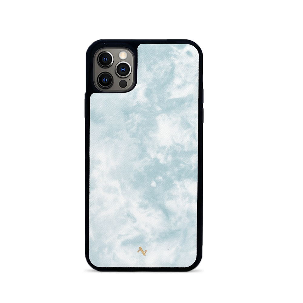 Tie Dye Blue Fever - IPhone 12 Pro Leather Case