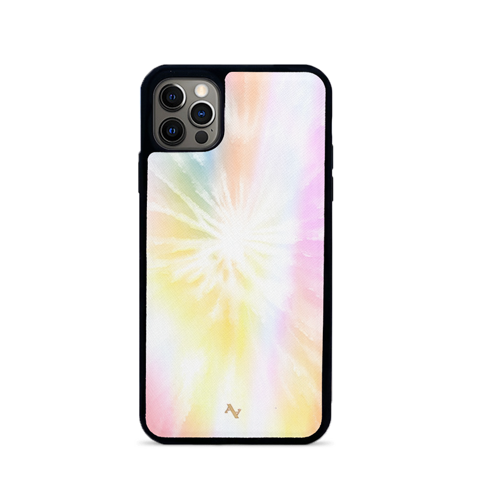 Summer - Bright Tie Dye IPhone 12 Pro Max Leather Case