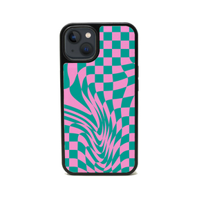 GOLF le MAAD - Pink and Green IPhone 13 Mini Leather Case