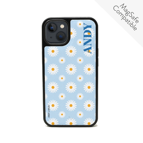 ANDY X MAAD - Blue Daisies IPhone 14 Plus Leather Case