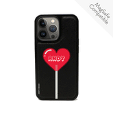 ANDY X MAAD - Valentine's Black IPhone 14 Pro Leather Case