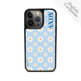 ANDY x MAAD - Blue Daisies IPhone 14 Pro Leather Case