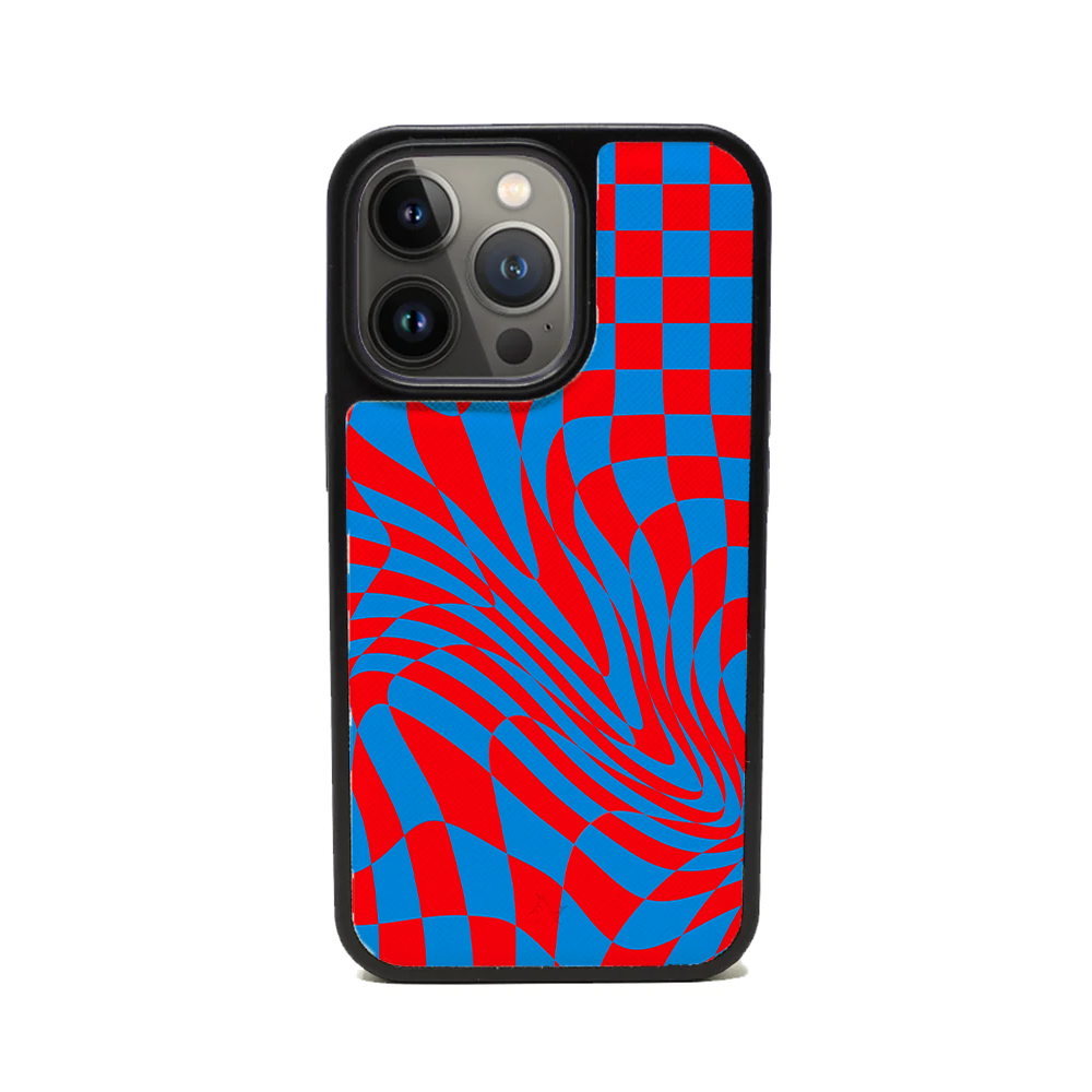GOLF le MAAD - Blue and Red IPhone 14 Pro Leather Case