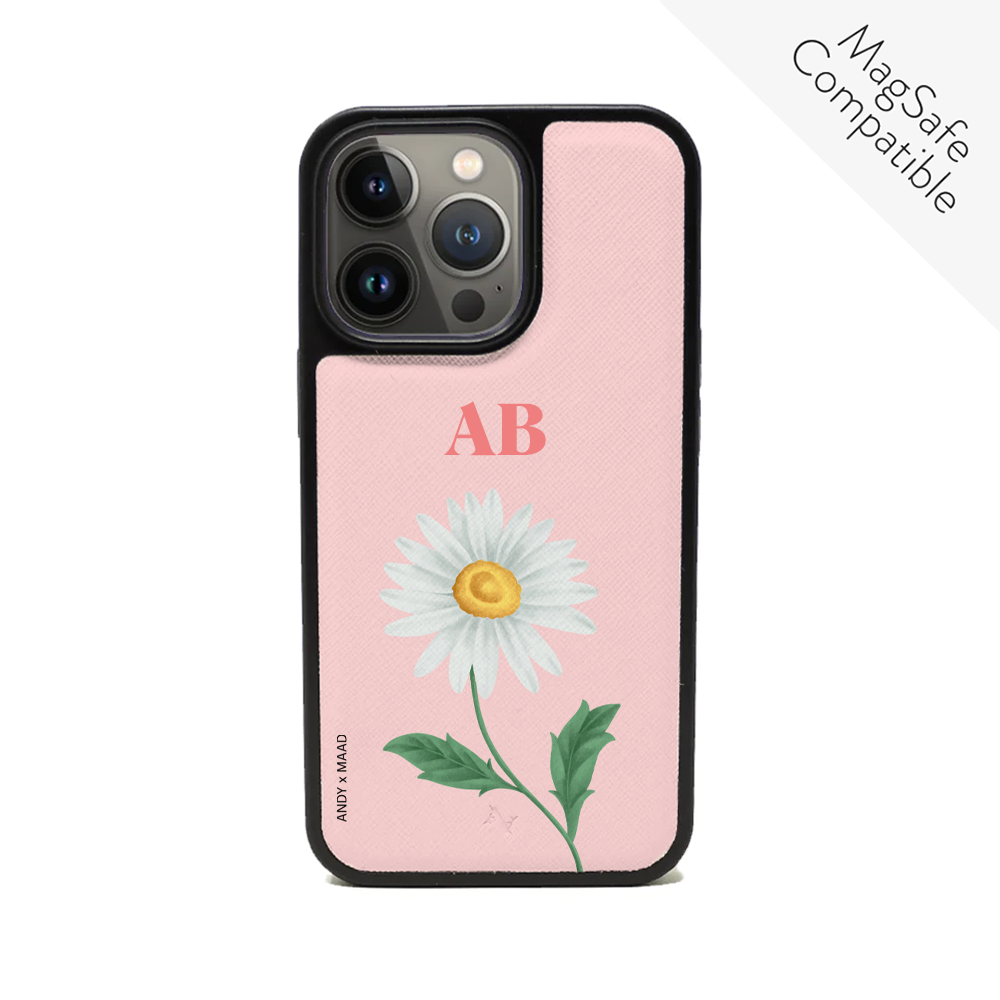 ANDY X MAAD - Pink Daisy IPhone 14 Pro Leather Case