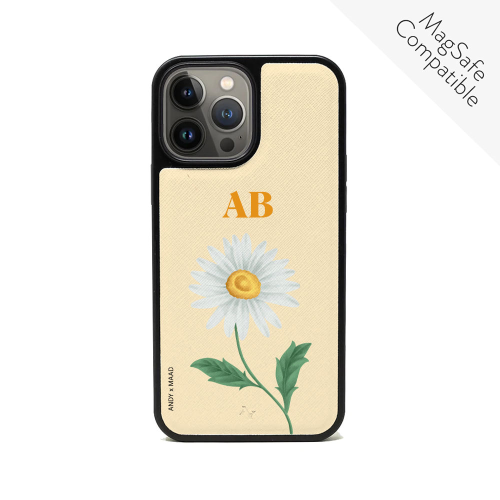 Andy x MAAD - Yellow Daisy IPhone 14 Pro Max Leather Case