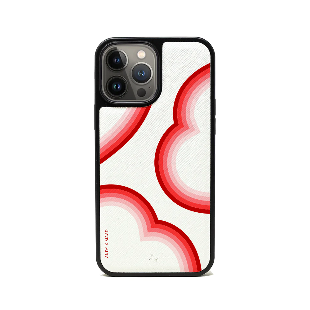 ANDY X MAAD - Valentine's White IPhone 13 Pro Max Leather Case