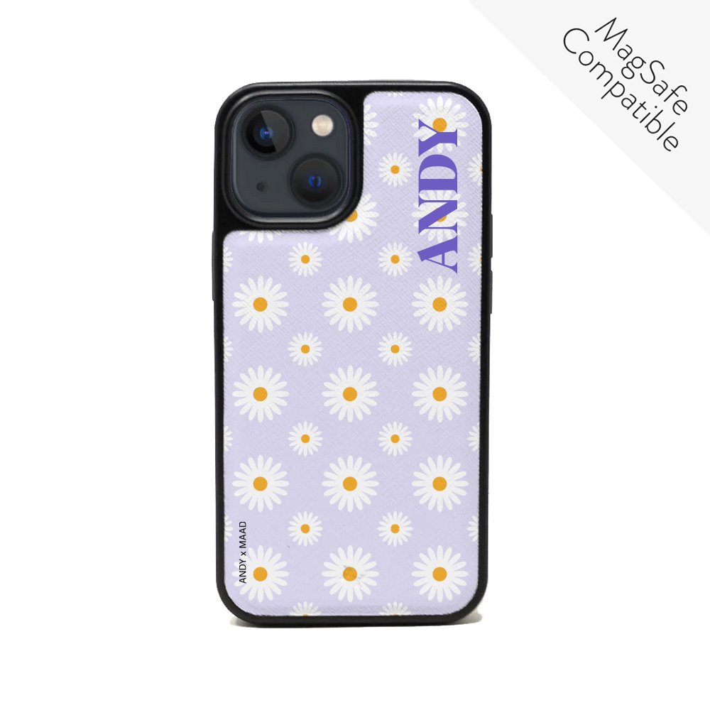 ANDY X MAAD - Lilac Daisies IPhone 14 Leather Case