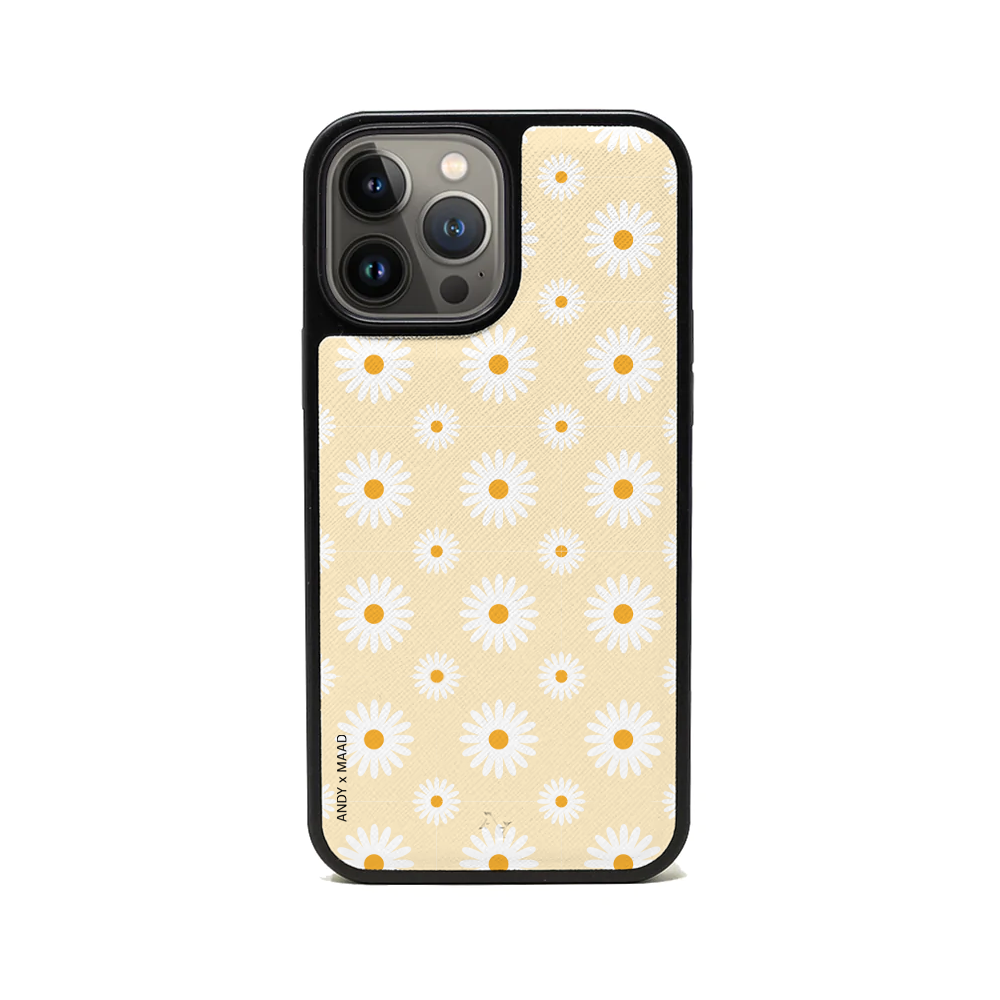 Andy x MAAD - Yellow Daisies IPhone 13 Pro Max Leather Case