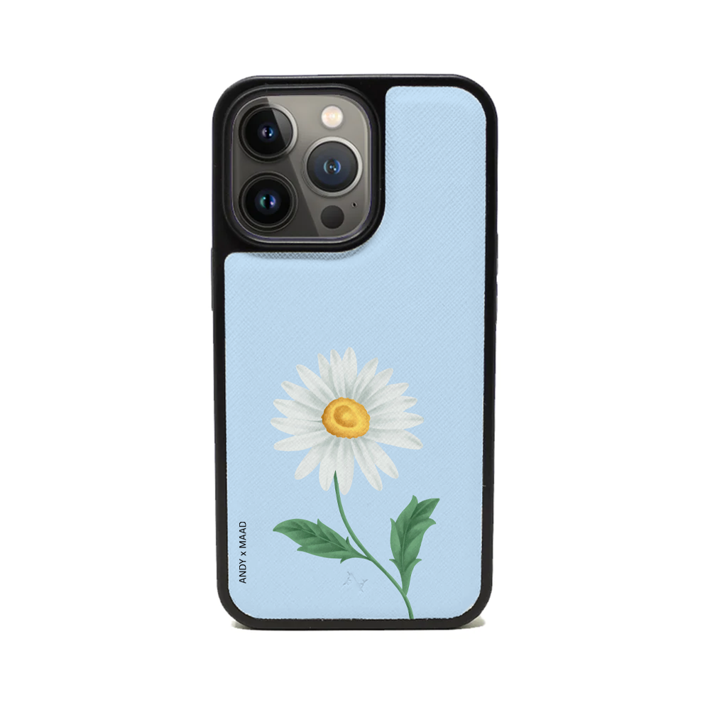 ANDY X MAAD - Blue Daisy IPhone 13 Pro Leather Case