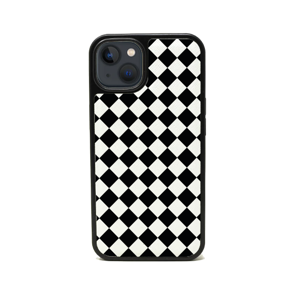 GOLF le MAAD - Black and White IPhone 13 Mini Leather Case