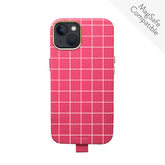 MAAD Full Wrapped - Hot Pink Grid IPhone 13