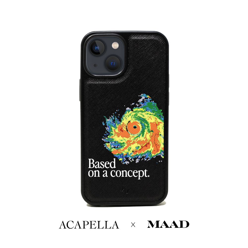Acapella x MAAD Hurricane - Black IPhone 13 Mini Leather Case