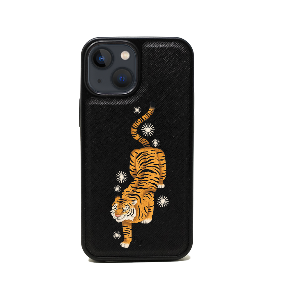 MAAD Tiger - Black IPhone 13 Mini Leather Case