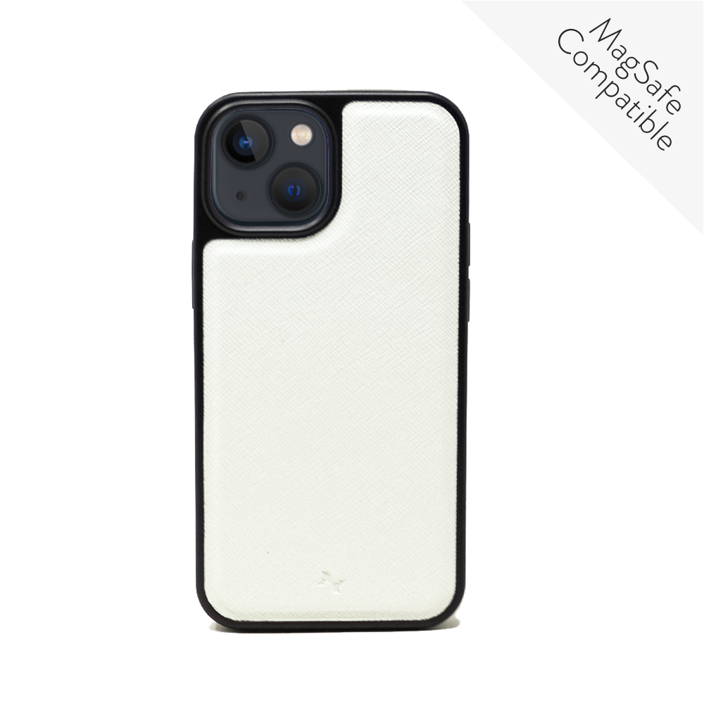 MAAD Classic - White IPhone 13 Mini Leather Case