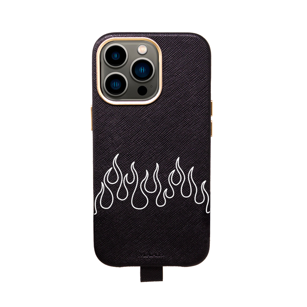 MAAD Full Wrapped - Flames Black IPhone 13 Pro
