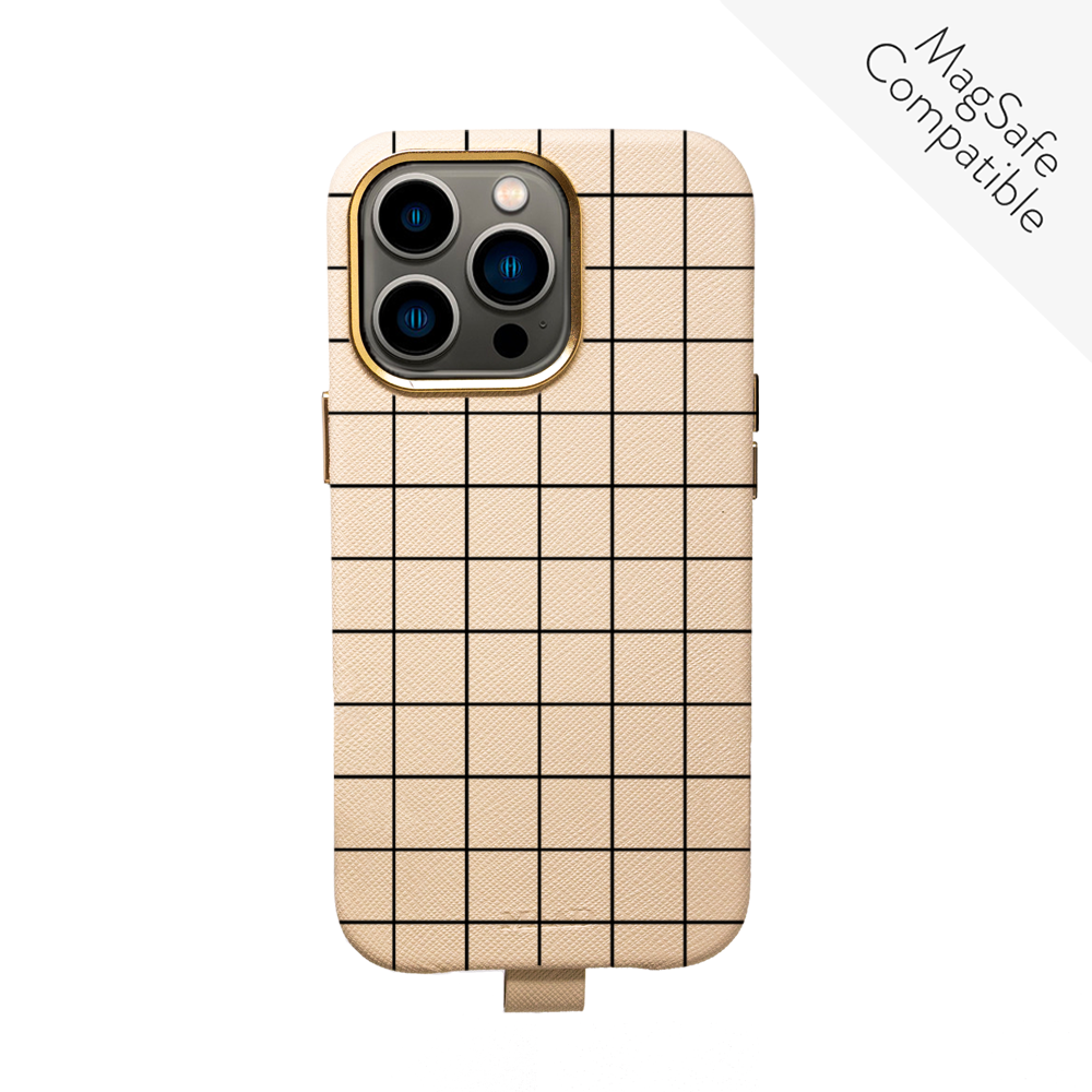 MAAD Full Wrapped - Beige Grid IPhone 13 Pro