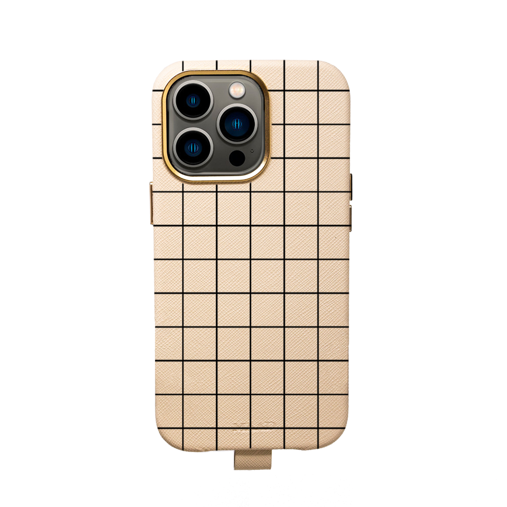 MAAD Full Wrapped - Beige Grid IPhone 13 Pro
