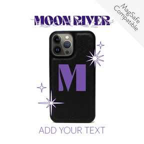 Moon River - Black IPhone 14 Pro Max Leather Case