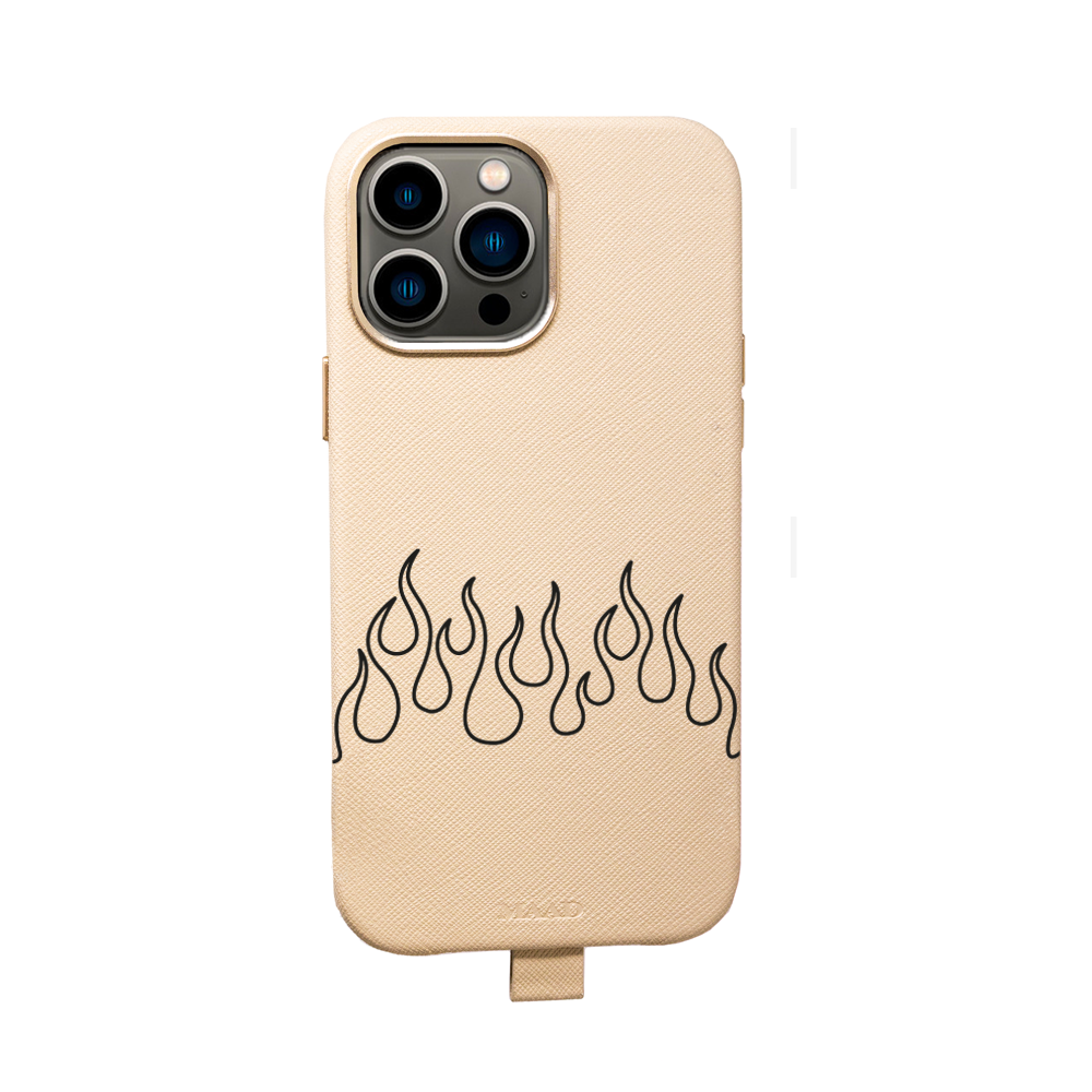MAAD Full Wrapped - Flames Beige IPhone 13 Pro Max