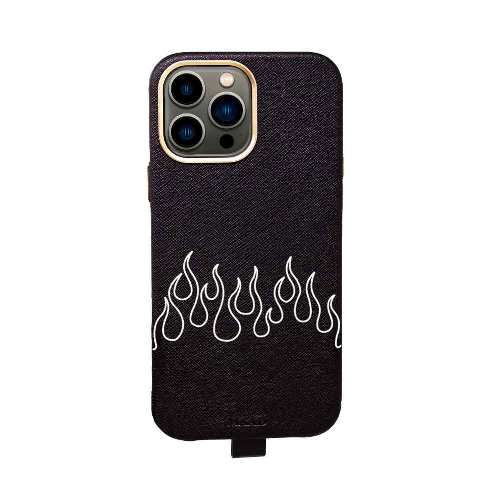 MAAD Full Wrapped - Flames Black IPhone 13 Pro Max