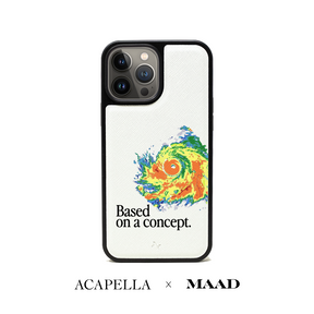 Acapella x MAAD Hurricane -  White IPhone 14 Pro Max Leather Case