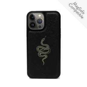 Scales - Black IPhone 14 Pro Max Leather Case