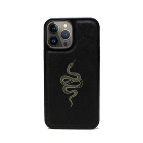 Scales - Black IPhone 14 Pro Max Leather Case