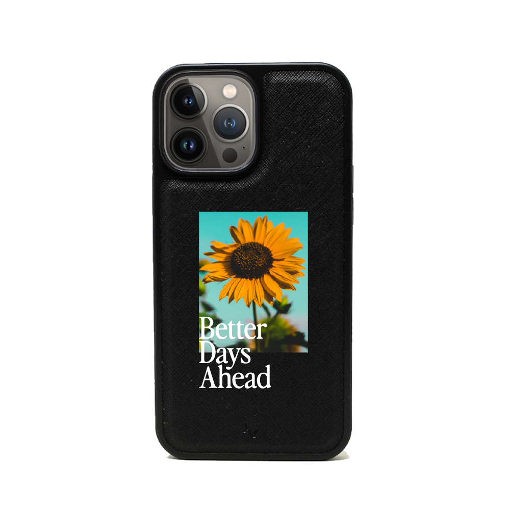 Acapella x MAAD Sunflower - Black IPhone 14 Pro Max Leather Case