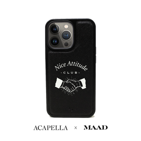 Acapella x MAAD Nice Club - Black IPhone 13 Pro Leather Case