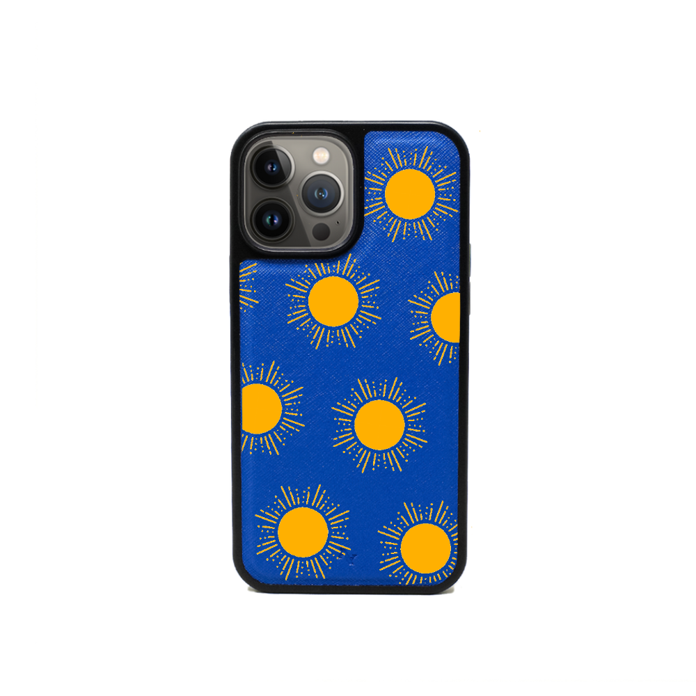 Sun - Royal Blue IPhone 13 Pro Max Leather Case