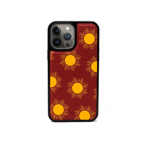 Sun - Red IPhone 13 Pro Max Leather Case