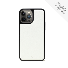 MAAD Classic - White IPhone 14 Pro Max Leather Case